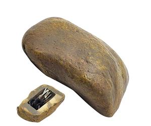 Genérico Fausse clé à roche - Rangement de clés cachées | Décoration de jardin en plein air, dispositif de protection sûr des objets en forme de pierre réaliste, de Cont