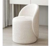 Generico Fauteuil pivotant en faux velours d'Agnello, tabouret rond pour dressing, chambre à coucher, entrée, chaise de maquillage pivotante à 360°