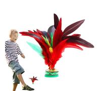 Genérico Featheå Kick Uttlecock - Jouet de jeu chinois Jianzi | Durabłe Pied coloré pour le fitness, le divertissement et les sports de plein air, Classic Old-Style Chicken Featheerle Jianz Ball