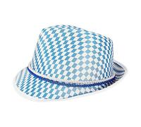 Genérico Fedora Chapeau de plage et de soleil classique à carreaux pour événements, mariages, fêtes sur la plage, concerts et activités de plein air