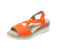 Generico Femmes Orthopédique Respirant Confortable Sandales Compensées Vintage Antidérapant Élégant Chaussures D'été Doux Mode Sandales De Marche Léger Soutien Arc Plage Sandales De Plage Sandales De