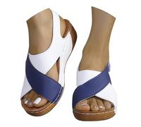 Generico Femmes Sandales D'été Confortables Élégantes Sandales De Marche Antidérapant Orthopédique Léger Sandales Compensées Souple En Plein Air Sandales De Sport Respirant Plage Chaussures De