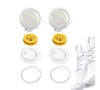 Generico Ferme, élastiques sans ailage - fermeture rapide renforcée de remplacement pour baskets bottes marche course adulte enfant, Blanc, riferimento alla descrizione