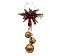 Genérico Festliche Glocken Ornament - Robuster Metall Baumanhänger | Rustikale Schleifen Hängende Dekoration für Zuhause Garten Tür Wand Nappe Weihnachtsfeier Neujahr Hochzeit Winterzauber
