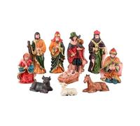 Generico Figures De La Nativité De Noël - Ornement Nativité Naissance De Jésus Enfant - Ensemble Miniatures En Résine Religieuse Pour La Maison Étagère Seuil Bureau Table