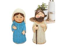 Genérico Figurine de Jésus | Ornement de bureau de Jésus et figurine de la Vierge, sculpture religieuse en résine pour maison, église, salle de prière et décoration intérieure