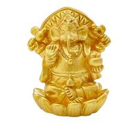 Genérico Figurine d'éléphant | Sculpture décorative compacte en résine | Figurines de Dieu éléphant miniature | pour exposition dans la chambre à coucher, crèche, studio et