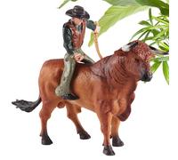 Generico Figurines à monter un - Jouets réalistes pour bovins de torero espagnols, figurines miniatures, jeu éducatif pour garçons et filles | Jouet pour bambi