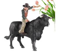 Generico Figurines à monter un - Jouets réalistes pour bovins de torero espagnols, figurines miniatures, jeu éducatif pour garçons et filles | Jouet pour bambi