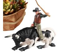 Generico Figurines à monter un - Jouets réalistes pour bovins de torero espagnols, figurines miniatures, jeu éducatif pour garçons et filles | Jouet pour bambi