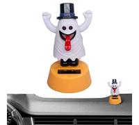 Genérico Figurines danseuses d'Halloween - Jouets solaires danseurs, fantôme avec tête mobile | Accessoires animés pour tableau de bord maison, camion & voiture voyage
