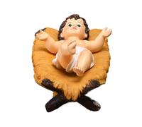 Genérico Figurines de naissance - Décoration religieuse de Noël chrétienne | Enfant Jésus dans le berceau Statue chrétienne - pour intérieur fête, étagère, entrée, armoire, télévision