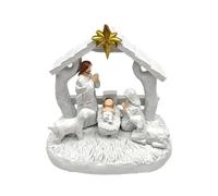 Genérico Figurines de naissance | Figurines religieuses de la crèche | Petites figurines de naissance de table de Noël | pour décoration maison, bureau, résidence, maison de campagne, église, école,