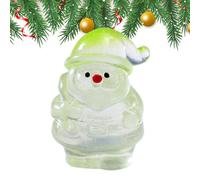 Genérico Figurines en résine Paysage Père Noël miniature qui brillent dans l'obscurité | Accessoires Scènes de Noël en extérieur et intérieur festif pour jardin, patio, pots de fleurs : mini idées de