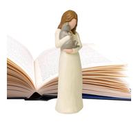 Generico Figurines Sœurs | Sculpture en résine à thème souvenir pour animaux de compagnie | Statue en souvenir de la sœur chat perdue, pour chambre d'enfant, table de chevet, bibliothèques de salon