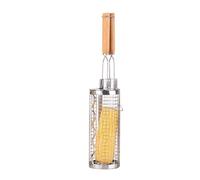 Genérico Filet à roulettes - Cylindre de barbecue en acier inoxydable, cage rotative pour barbecue | Panier en résistante, accessoire de cuisine avec circulation uniforme de la chaleur