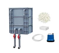 Generico Filtre à eau de pour poissons, cycle d'eau avec pompe à cassette à 3 niveaux - boîte de recirculation pour l'eau propre, pour la maison, intérieur, extérieur, commercial, eau et