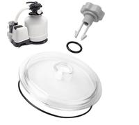 Generico Filtre à Sable Pampi de Remplacement - Changer le Couvercle du Piège foliaire, pour Filtre de Piscine | Anneau de valve robuste, Catcher de Couverture de Rechange, Pièces de Nettoyage s