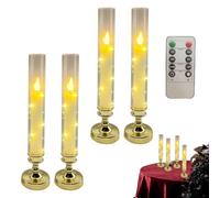 Generico Flameless LED Candles - Battery Operated Flickering Lights | Safe Decorative Pillar Candles, Long-Lasting Battery Life, Ambient Glow For Home, Weddings, Parties, Romantic Dinners