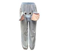 Generico Flanell-Elefant-Pyjama - Cartoon-Elefant-Shorts, Elefanten-Nachtwäsche mit großer Nase und - Warme Familie Hosen Flanell Pyjamas Männer Paar Pyjamas, XL, riferimento alla descrizione