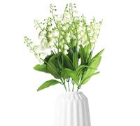 Generico Fleurs artificielles de muguet - 38 cm, bouquet de fausses fleurs, boîte de musique blanche, bouquet artificiel | branche de décoration florale en PP, large application pour utilisation dans