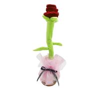 Genérico Fleurs dansantes : fleurs en peluche portables qui bougent en chantant, musique interactive, éducative de roses | Dispositif de divertissement avec charge USB,