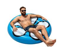 Generico Flotteur de piscine gonflable en PVC de 140 cm | Chaise longue imperméable robuste pour la natation, le bronzage, le lac, la mer, la rivière, le bassin