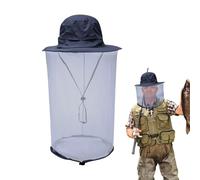 Generico Fly Hat, Sun Protection Hat, Fishing Accessories, Breathable Mesh Neck Cover with Drawstring Closure And Head Net for Outdoor Beekeeper Men Women Camping Hiking Travel