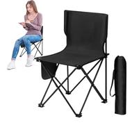 Generico Folding Camp Chair - Outdoor Folding Chair with Drawstring Storage Bag | Lightweight Lawn Chairs | Camping Gear For Travel, Beach, Picnic, Barbecue, & Sporting Events, Support 286 LBS