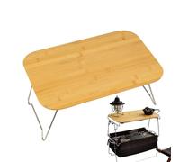 Generico Folding Camping Table, Wood Picnic Cooking Desk, Small Portable Outdoor Furniture, 17,72 x 11,81 x 7,76 Inches, Lightweight Compact for Patio, RV, Tailgating, Barbecue, Beach