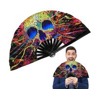 Genérico Folding Fan - Rainbow Hand Fan | Rainbow Folding Hand Fâns | Rainbôw Hands Held Foldîng Fan Fan | Chinese and Japanese Handheld Fan Dancing Fans | Fold Hands Fans for Party Favors