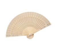 Generico Folding Hand Fan - Creux Carved Pattern Sandalwood Hand Fan | Elegant Wedding Favors | Wooden Folding Design For Partty, Cosplay, Dancing & Decoration