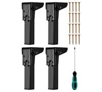 Generico Folding Table Leg - Metal Table Legs | 4pieces Camping Tables Legs | 90° Angle Heavy Duty Furniture Feet for Nightstand Chair Desk Kitchen Sofa Bed Cupboard Dresser | Foldable Furniture Leg