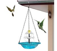 Generico Fontaine solaire en cascade | Fontaine pour oiseaux suspendus - Alimenté par panneau solaire avec pompe | pour extérieur Jardin Cour Balcon Meubles