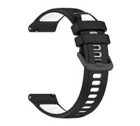 Genérico For montre S4 S3 S2 Sport/S1 couleur Active 2/Bracelet de montre for montre 5 Lite/Bracelet actif 22mm 20mm Bracelet en Silicone(Black White)