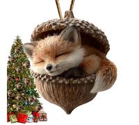 Generico Forest Animal Acorn Ornaments - resin | Tree Orna?ents | Anim?l Christmas Orñamentsfor Indoor, Outdoor, Living, Room, Wall, Door, Mantel, Fireplace, Farmhouse, Garden,Yard, Porch