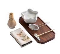 Generico Fouet pour Matcha Set Outils pour Cérémonie du Thé, Traditionnels avec Cuillère Doseuse pour Bureau Relax Rassembuni