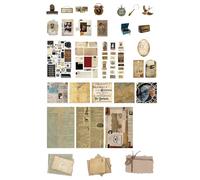 Generico Fournitures d'album de coupure Paquet de cartes adhésives | Fournitures de magazines indésirables,Planificateur scolaire de scrapbooking antique pour invitations de mariage Bullet Journals