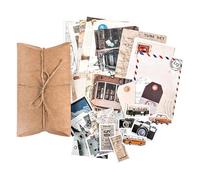 Generico Fournitures d'album de coupure Paquet de cartes adhésives | Fournitures de magazines indésirables,Planificateur scolaire de scrapbooking antique pour invitations de mariage Bullet Journals