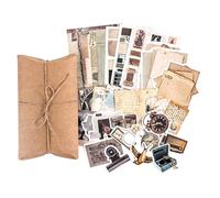 Generico Fournitures d'album de coupure Paquet de cartes adhésives | Fournitures de magazines indésirables,Planificateur scolaire de scrapbooking antique pour invitations de mariage Bullet Journals