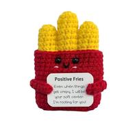 Genérico Frites, jouets à crochet positifs - Frites au crochet S - Jouet à crochet, joli crochet pour animer avec carte, décoration confortable de la chambre
