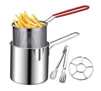 Generico Friteuse | Robuste avec panier d'égoutteur | Pot de friture profonde pour cuisiner, pour la cuisine, la maison, le restaurant, le camping-car, le filet de poulet, les frites