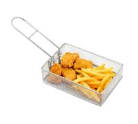 Generico Frying Basket, Steel French Fry Chip Basket, Multi-Functional Food Strainer for Picnics Hiking Party BBQ Kitchen Restaurant Dorm Apartment