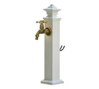 Genérico Fuente de Agua Vertical cuadrada Para jardín Con grifo de cobre, hidrante decorativo Para exteriores, soporte Para manguera montado en el suelo, Fuente de Agua Para Patio/jardín trasero (Bla