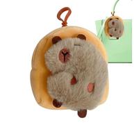 Generico Fun Animal Purse Accessory, Plush Key Ring Holder, Novelty Capybara Charm, Cute Wallet Keychain, Capybara Accessories, Soft Plush Key Holder, Unique Bag Charm for Kids, B, riferimento