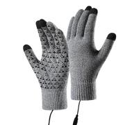 Generico Gants chauffants, écran tactile chauffe-mains thermiques, gants en maille coupe-vent, pour les conditions climatiques froides, pour hiver, ski, équitation en plein air, camping, sport, voyage