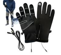 Generico Gants chauffants pour homme | 3 niveaux à écran tactile USB rechargeables pour vélo, gants thermiques à piles, pour vélo, moto, jardin, randonnée, hiver