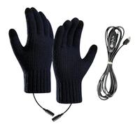 Genérico Gants chauffants pour homme - Gants électriques imperméables au vent avec 3 niveaux de chaleur USB - Accessoires pour cyclisme, sports d'hiver, jardinage, dégivrage et déplacements