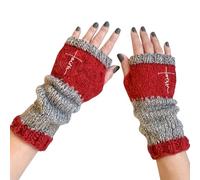 Genérico Gants d'hiver en tricot doux pour filles, Rouge, Consulte la descripción