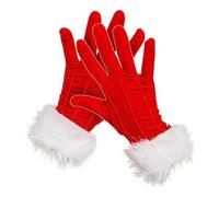 Genérico Gants rouges de Noël | Accessoires de cosplay de Noël | Gants poilus de Père Noël pour costume de femme, pour festival, Nouvel An, événements masqués et carnaval